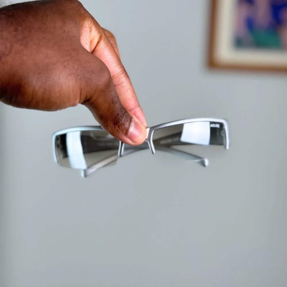 Silver Wearable Smart Glasses